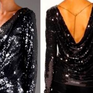 Michel Kors  Black Sequin  Top